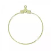 Supports boucles d'oreilles - Créoles 30 mm - avec 1 trou - light gold x2