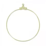 Supports boucles d'oreilles - Créoles 40 mm - light gold x2