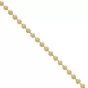 Chaîne maille boule 1.5 mm light gold x1m