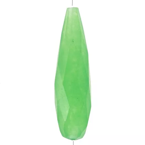 Perles Gouttes facettées en jade teinté 29 mm Vert Emeraude x1