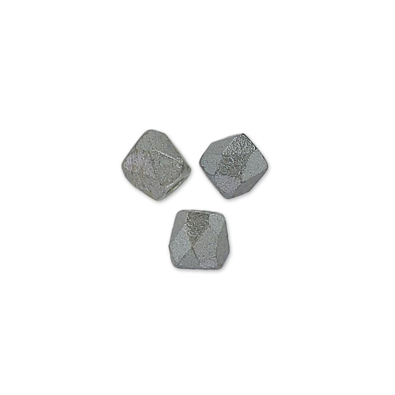 Lot De 20 Perles Facettées De Bohême Preciosa - 8mm, Couleur Gris Argenté Pastel - Neuf