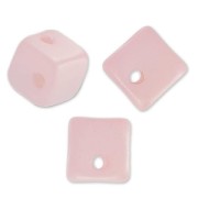 Crisscross Cubes 4 mm Pastel Rose Pearl x30