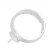 Bague réglable pour ronde semi-percée 12 mm en Argent 925 x1