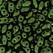 MiniDuo 2x4 mm Jet Green Luster x10g