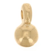 Mini breloques boule 3.5 mm - Doré à l'or fin x5