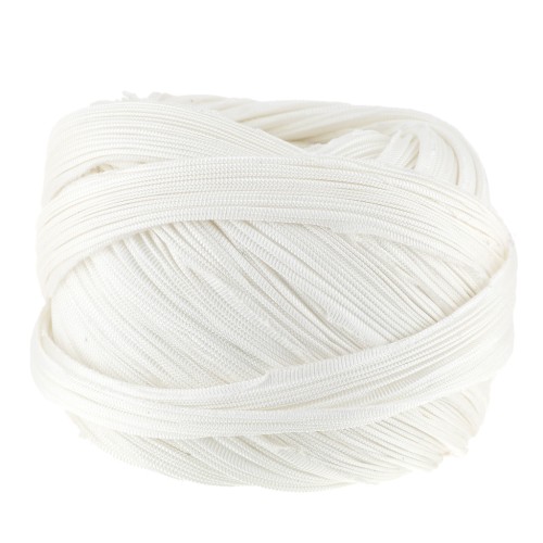 Ruban twill de soie Shibori White x10cm
