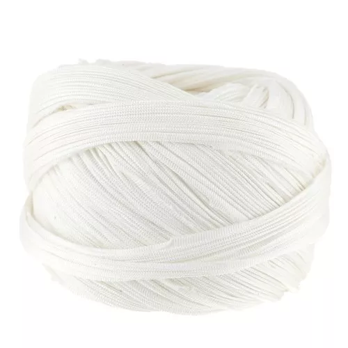Ruban twill de soie Shibori White x10cm