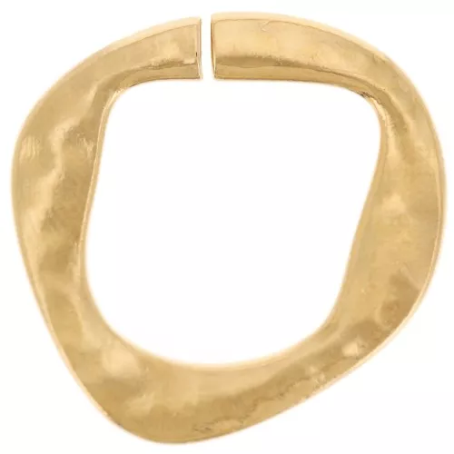Intercalaire irrégulier martelé 26x25.5 mm - Doré à l'or fin x1