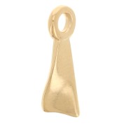 Breloques rectangle effet torsadé 12x4 mm - Doré à l'or fin x5|raw }}