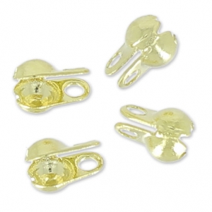 Embouts pour chaîne maille boule 1,5 mm light gold x10