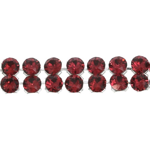 Swarovski Crystal Mesh 40001 2 rangs 5,3 mm Scarlet x5cm