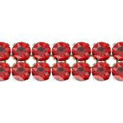 Swarovski Crystal Mesh 40001 2 rangs 5,3 mm Scarlet - Doré x5cm|raw }}