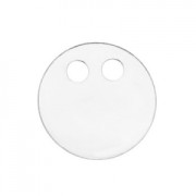 Pendentif double trous rond à graver 12 mm en Argent 925 x1