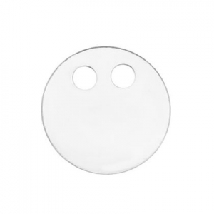Pendentif double trous rond à graver 12 mm en Argent 925 x1