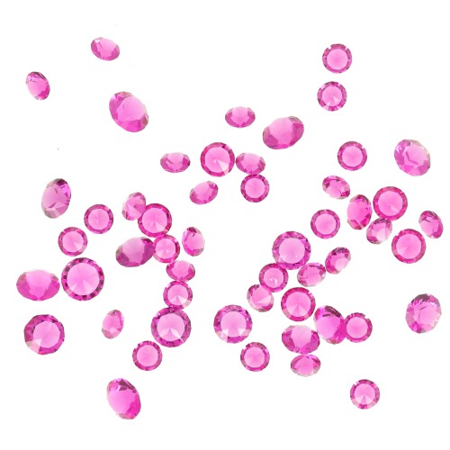 Pierres en vrac en cristal à résiner -  Joblot Swarovski - 1 à 6 mm - Fuchsia x10g