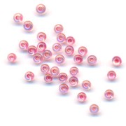Perles rocailles Preciosa  11/0 2 mm - Crystal AB intérieur rose x20g