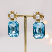 Cabochon Swarovski 4627 27x18.5 mm Crystal Soft Mint Ignite x1