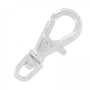 Porte clés mousqueton 23 mm - Argenté x1|raw }}