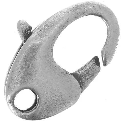 Fermoir mousqueton 10.5 mm - Argenté vieilli x1