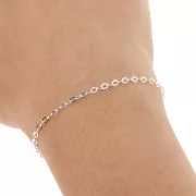 Chaîne maille forçat limée 2.3 mm en Argent 925 x1m