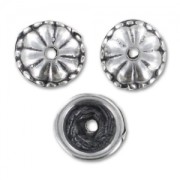 Coupelles  9 mm argenté vieilli x6