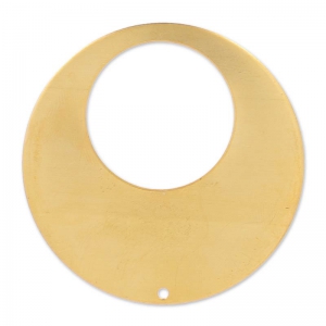 Pendentif rond plat 68 mm en cuivre x1