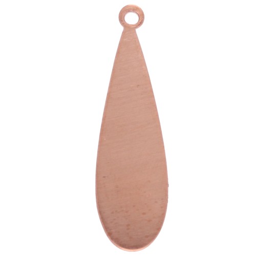 Pendentif goutte 31x9 mm en cuivre x1