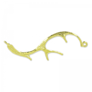 Intercalaire bois de cerf 2 anneaux 35 mm doré x1