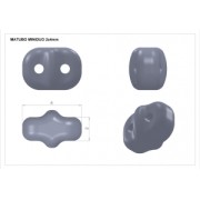 MiniDuo 2x4 mm Argenté Patiné x10g