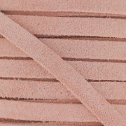 Lacet cuir façon daim 5 mm Light Rose x50cm|raw }}
