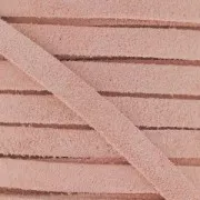 Lacet cuir façon daim 5 mm Light Rose x50cm