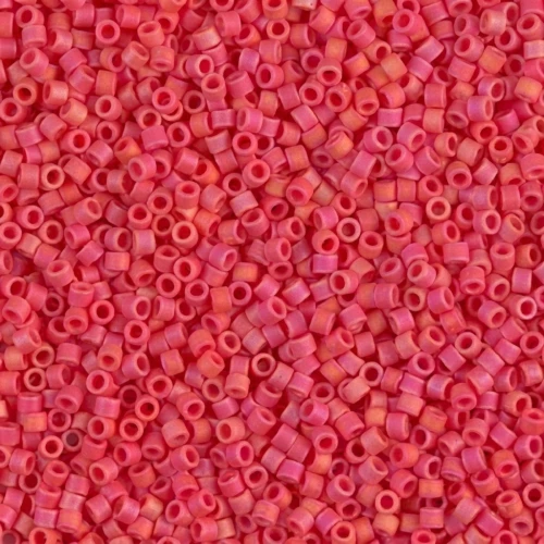 Miyuki Delica 11/0 DB0873 - Mat Opaque Vermillion Red AB x8g