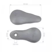 Bulb Beads 5x10 mm Jet Metallic Mat x25