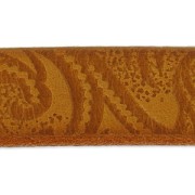 Lacet cuir motif Paisley 15 mm Camel x50cm|raw }}