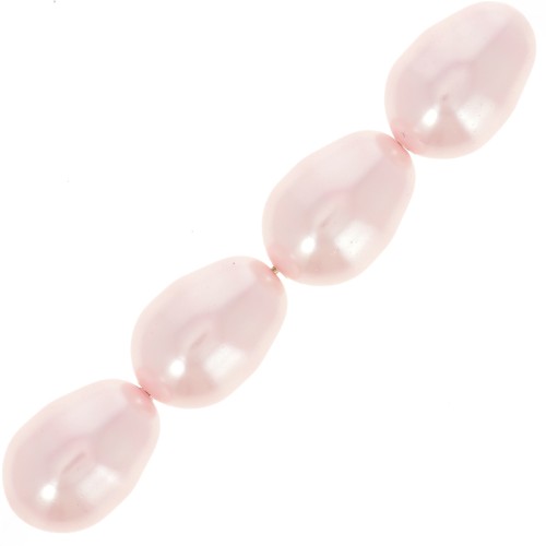 Poires nacrées Swarovski 5821 11x8 mm Rosaline Pearl x5