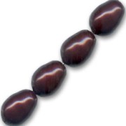 Perles poires nacrées Swarovski 5821 11x8 mm Maroon Pearl x5|raw }}