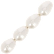 Poires nacrées Swarovski 5821 11x8 mm White Pearl x5