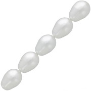 Perles poires nacrées Swarovski 5821 11x8 mm - Crystal Moonlight Pearl x5|raw }}