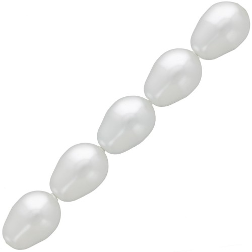 Perles poires nacrées Swarovski 5821 11x8 mm - Crystal Moonlight Pearl x5