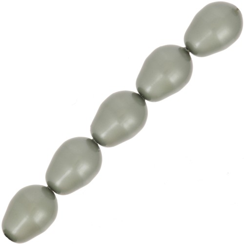 Perles poires nacrées Swarovski 5821 11x8 mm - Crystal Powder Green Pearl x5