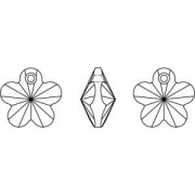 Pendentif Fleur Swarovski 6744 12 mm Jet x1