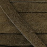 Lacet cuir façon daim 10 mm Marron x50cm