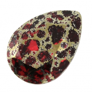 Cabochon Swarovski 4320 14x10 mm Scarlet Gold Patina x1