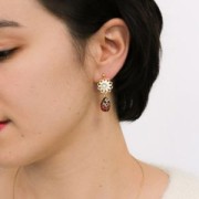 Cabochon Swarovski 4320 14x10 mm Scarlet Gold Patina x1