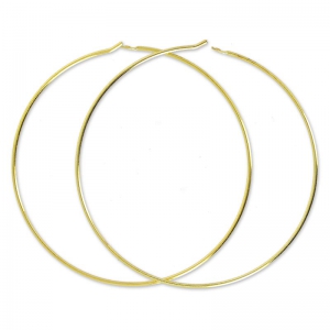 Créoles à décorer 40 mm - Doré à l'or fin x2