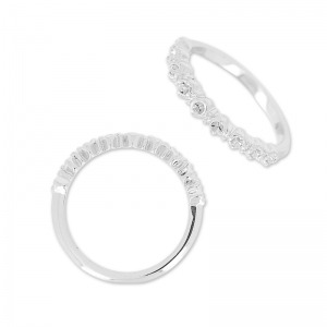 Bague pour cabochon 1028 1.8 mm taille 51 rhodié x1