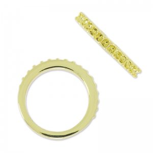 Bague sertis pour cabochons 1028 1.8 mm taille 52 doré x1