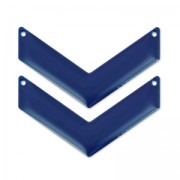 Intercalaires chevron 2 trous résine époxy 50x28 mm Bleu Nuit x2
