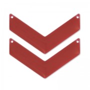 Intercalaires chevron 2 trous résine époxy 50x28 mm Light Bordeaux x2|raw }}