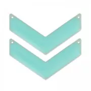 Intercalaires chevron 2 trous résine époxy 50x28 mm Mint x2